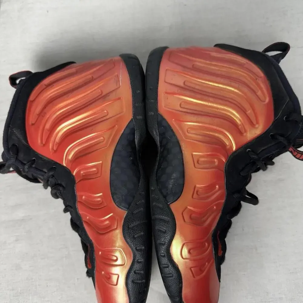 Nike Little Posite One GS Habanero Red 644791-603 Mismatch‎ Shoes Sz Y4